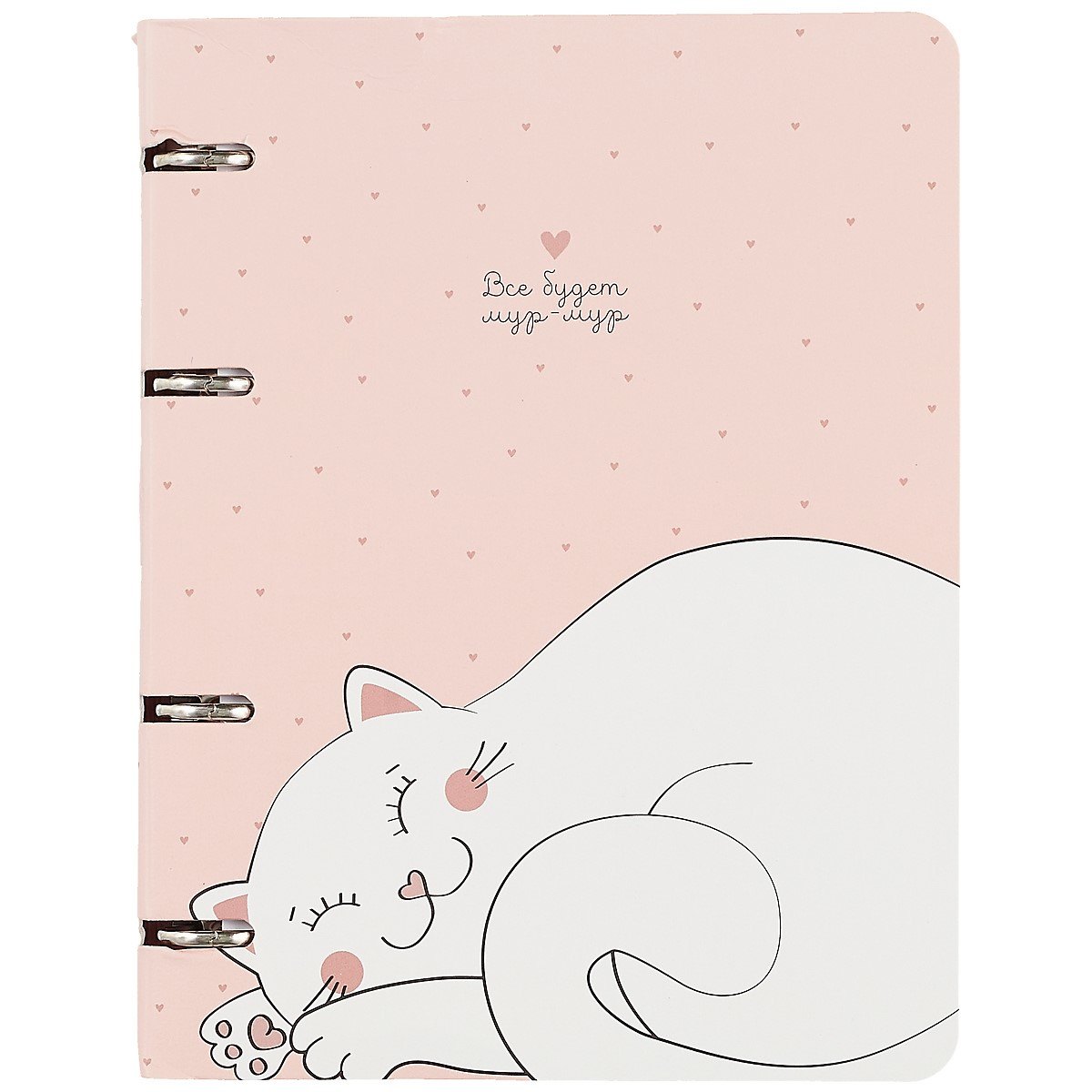 Тетрадь на кольцах в клетку Be Smart, "Все будет мур-мур", 120 листов