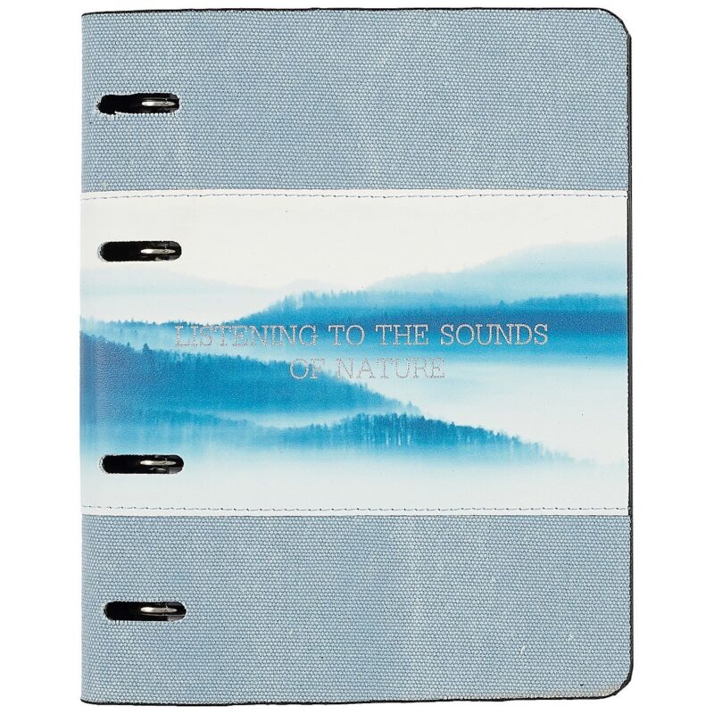 Тетрадь на кольцах в клетку InFolio, Nature синий, 120 листов