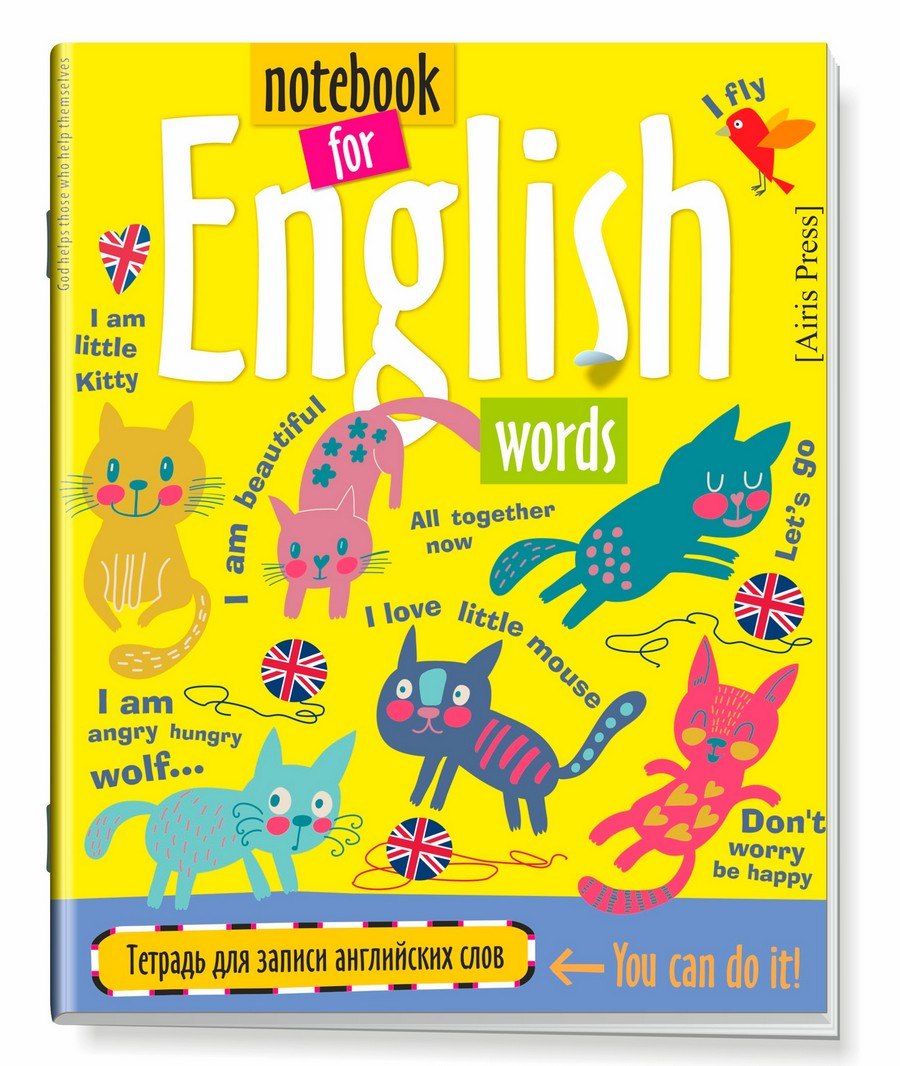 Тетрадь для записи английских слов Айрис, "Кошки", А5, 24 листа