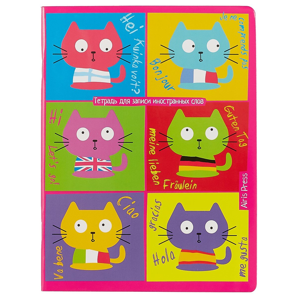 Тетрадь для записи иностранных слов Айрис, "Котята", А5, 32 листа