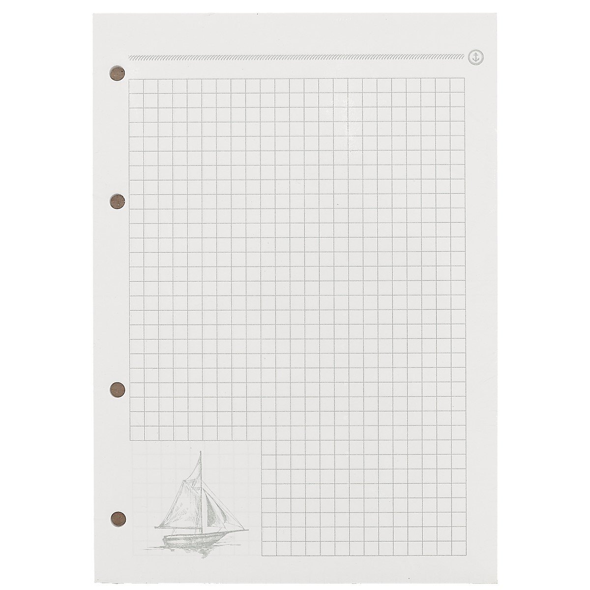 Сменный блок для тетради на кольцах «Marine», 80 листов