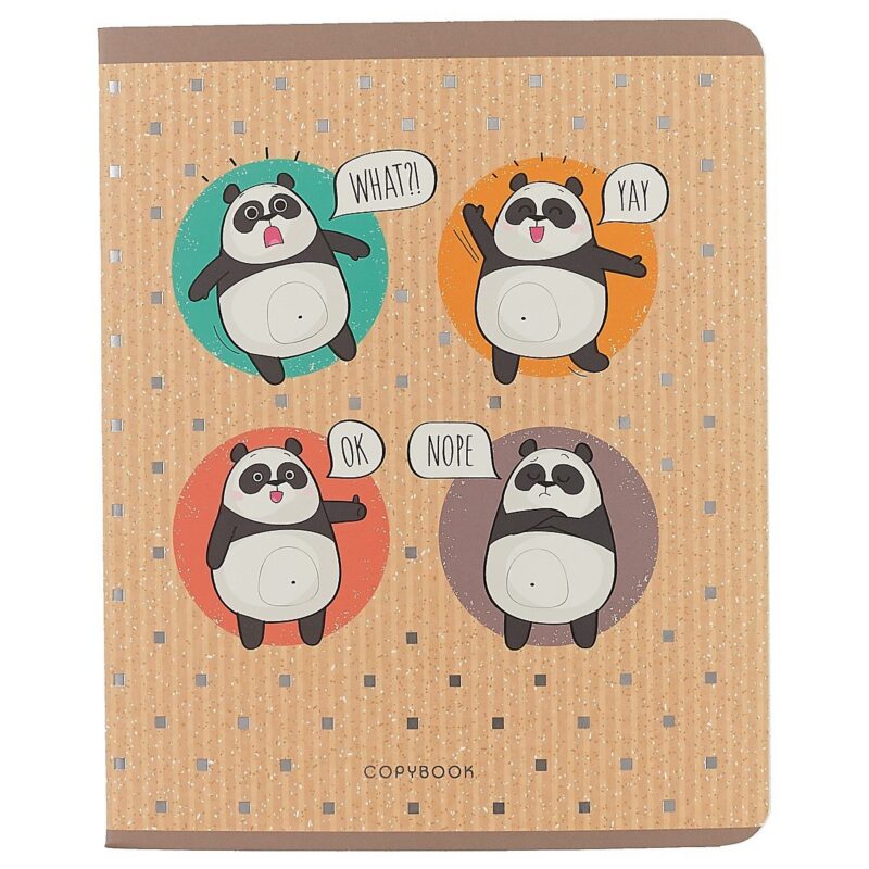Тетрадь в клетку Unnika, "Каникулы панды", 48 листов, в ассортименте