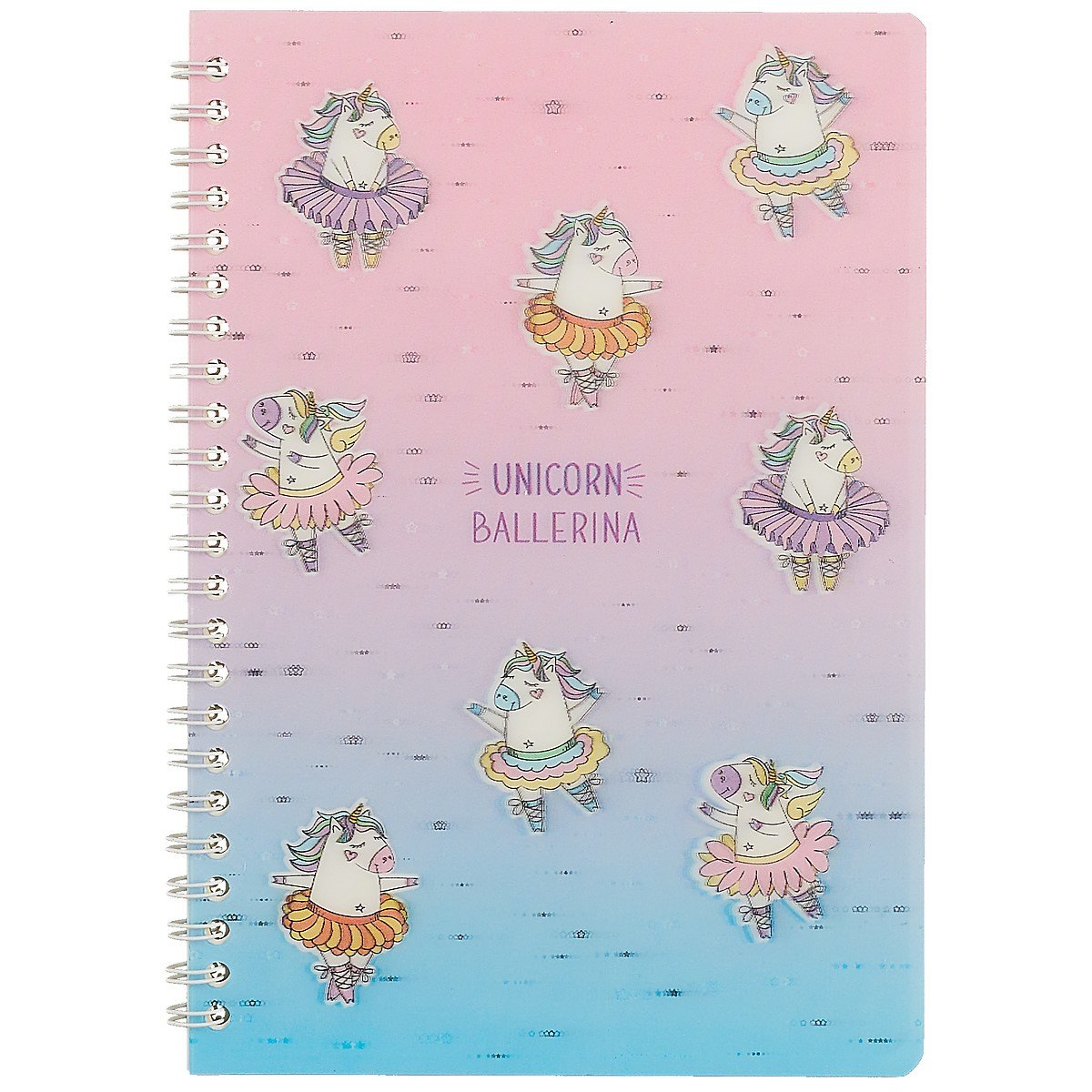 Тетрадь в клетку Unicorn Ballerina 3D, 60 листов