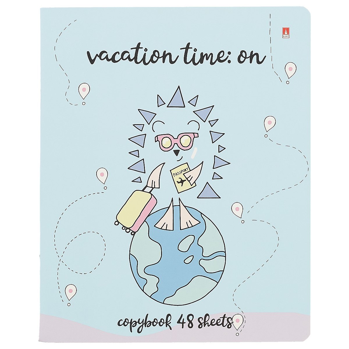 Тетрадь в клетку Альт, "Ёжик-романтик", 48 листов, в ассортименте