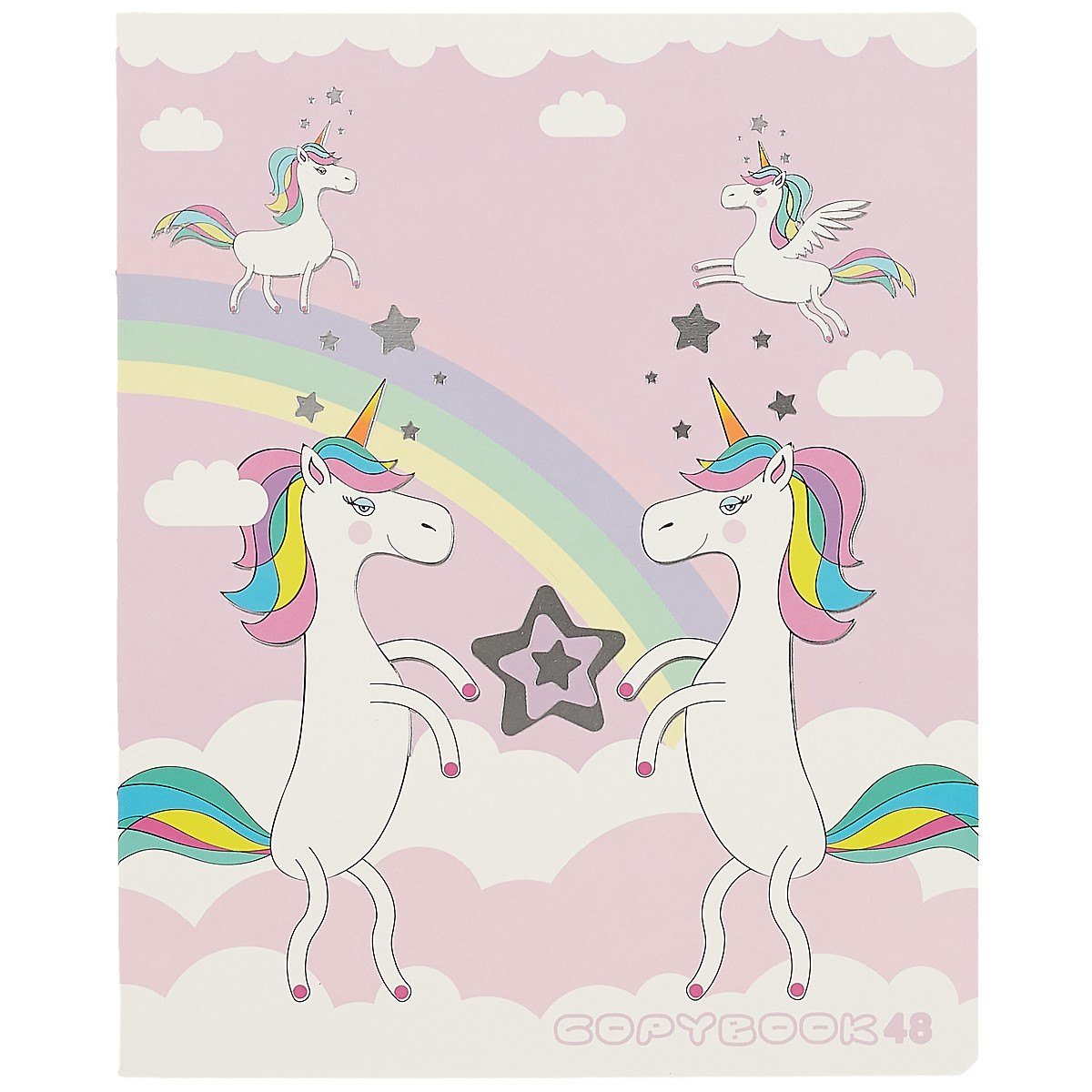 Тетрадь в клетку Альт, "Модные единороги", 48 листов, в ассортименте