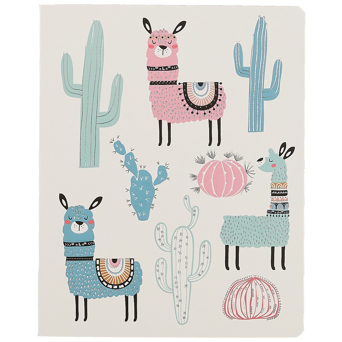 Тетрадь в клетку Academy Style, "Ламы и кактусы", 48 листов, в ассортименте