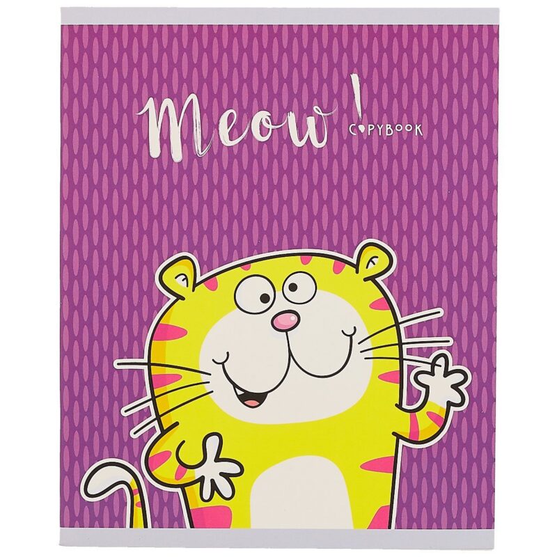 Тетрадь в клетку Unnika, "Весёлый кот", 48 листов, в ассортименте