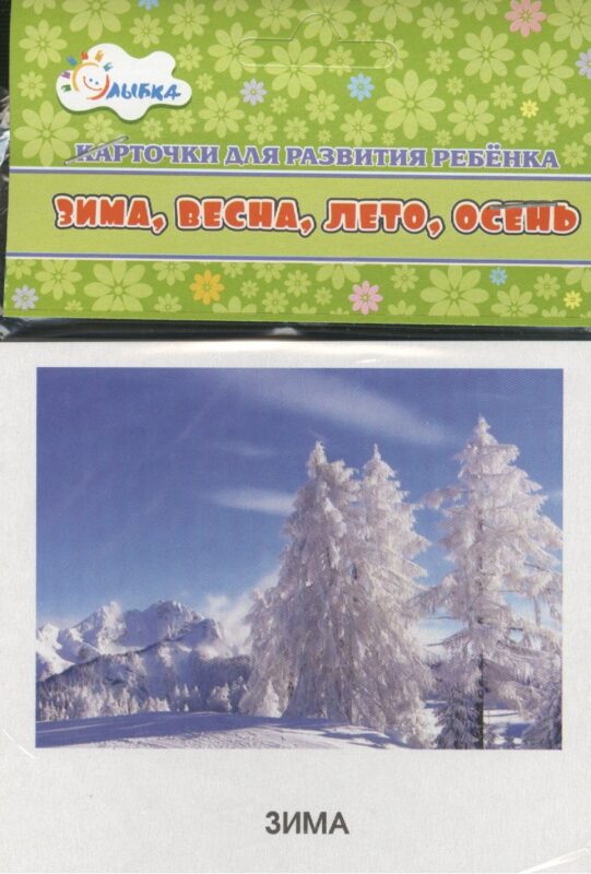 Карточки для развития ребенка "Зима, весна, лето, осень"