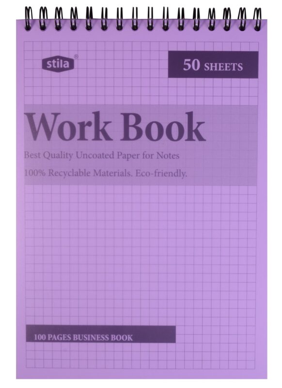 Блокнот А5 50 листов клетка "STILA WORK BOOK"
