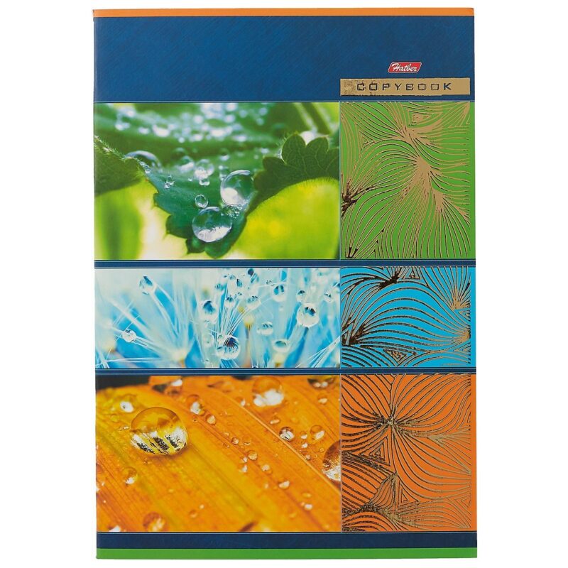 Тетрадь в клетку Hatber, "Капельки", А4, 96 листов, в ассортименте