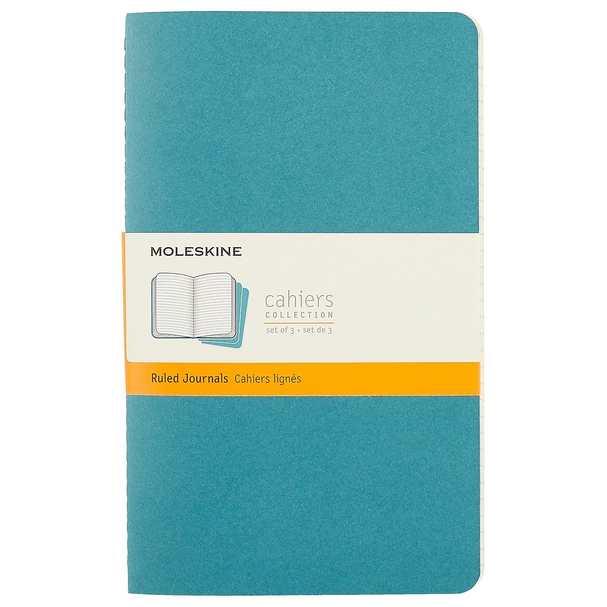 Записная книжка Moleskin Cahier Journal Large, 3 штуки, голубой, 40 листов, А5