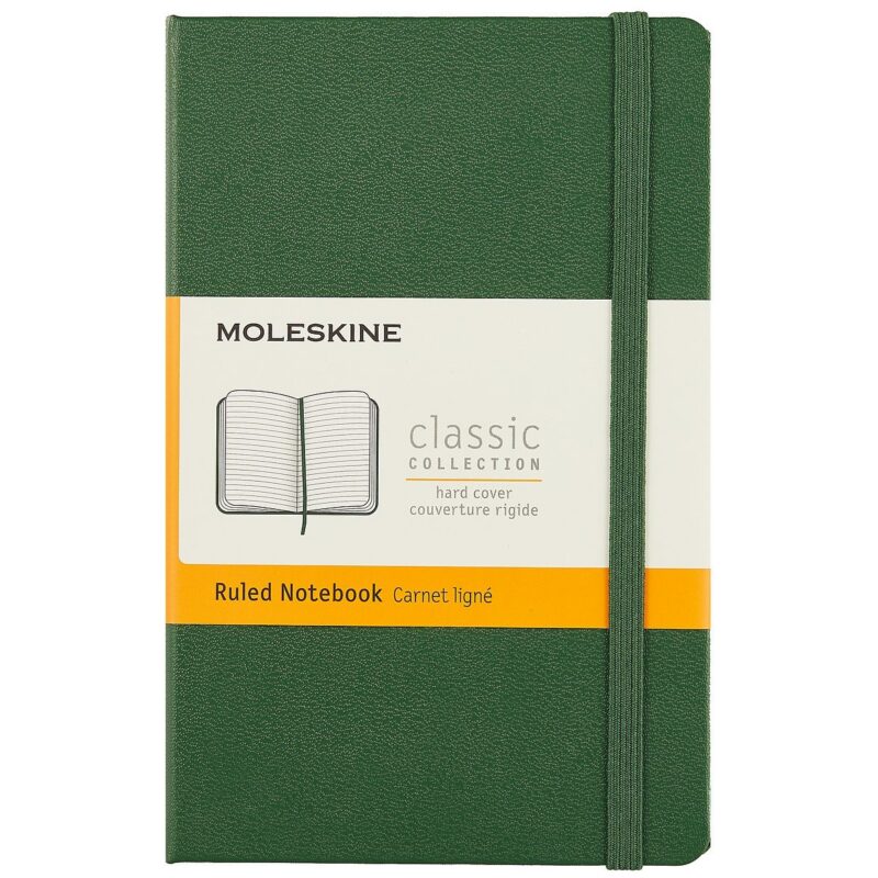 Записная книжка Moleskin Classic Pocket, твёрдая обложка, зелёная, 96 листов, А6