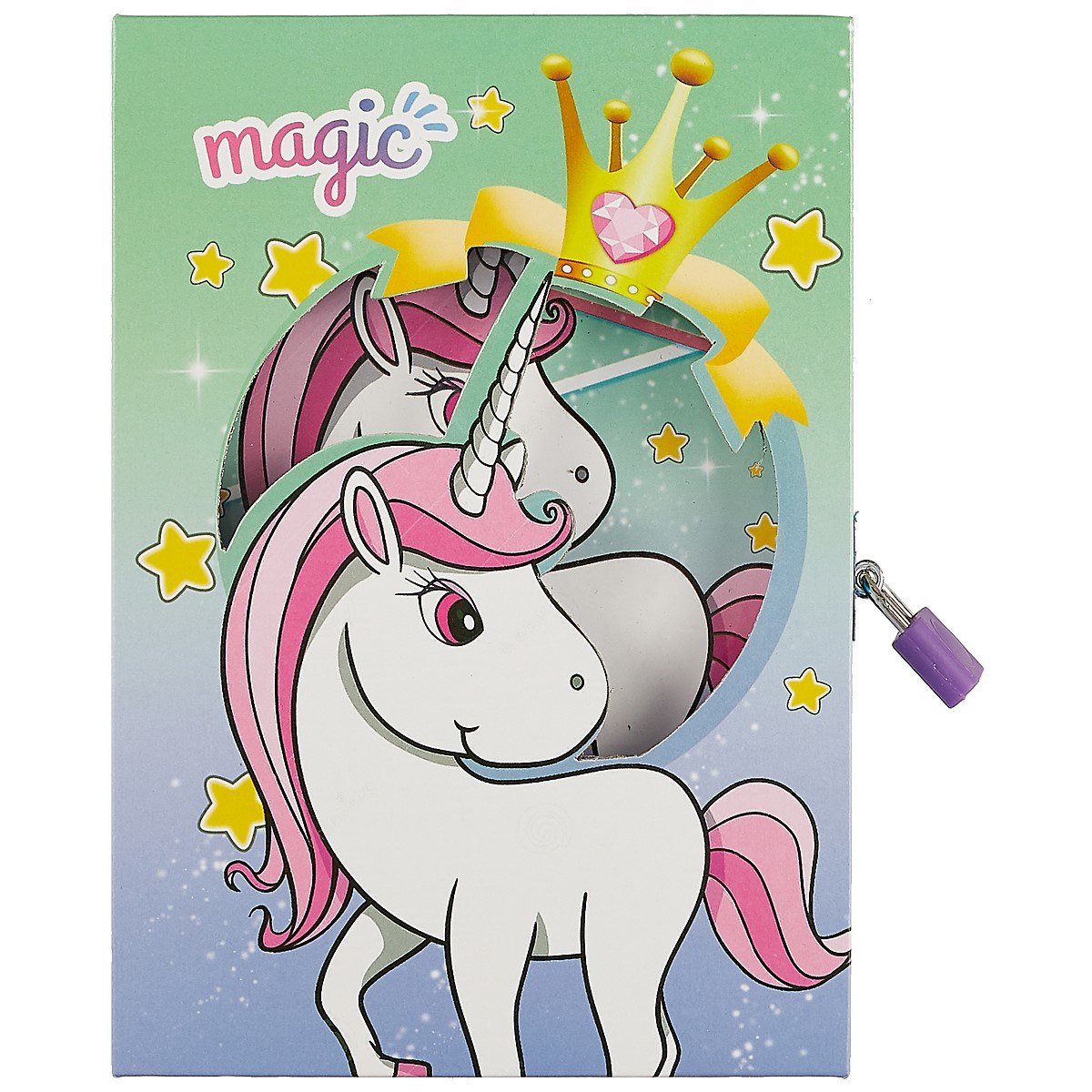 Записная книжка в коробке «Unicorn» с замочком, 50 листов, А6