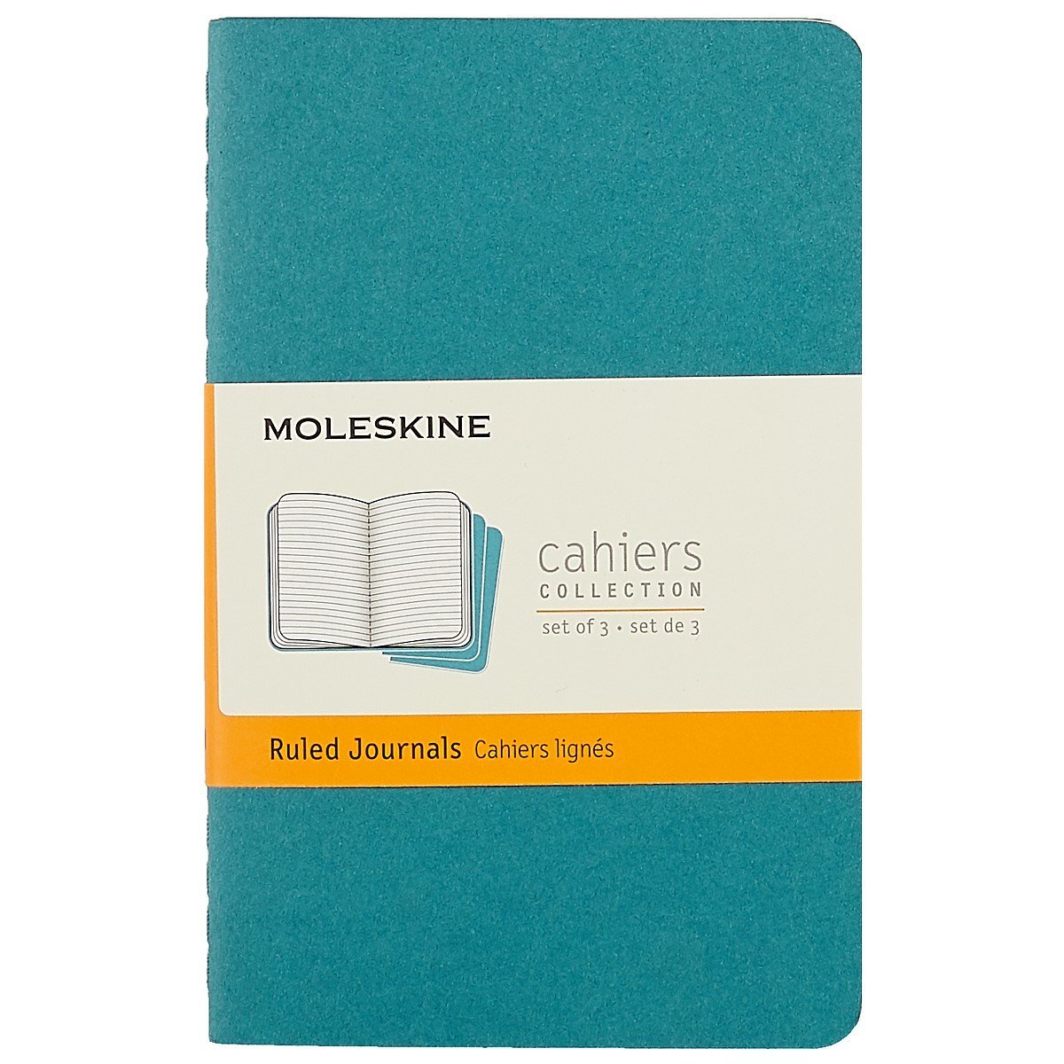 Набор книг для записей Moleskin Cahier Journal Pocket, 3 штуки, голубые, 32 листа, А6