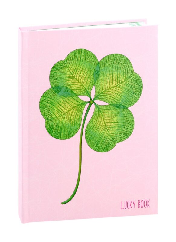 Записная книжка А6+ 96л тчк. "Lucky!" интеграл.переплет, мат.ламинация "soft touch"