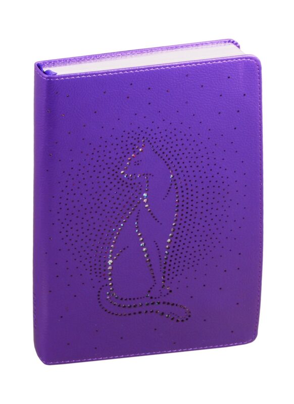Ежедневник недат. А5 160л "Наппа" фиолетовый, интегр.переплет, гологр.эффект, тонир.блок, ляссе