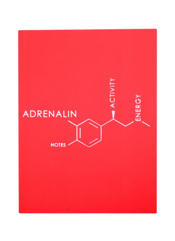 Записная книжка А6 80л лин. "Molecule. Adrenalin" интеграл.переплет, Soft Touch, тиснение серебр.фольгой