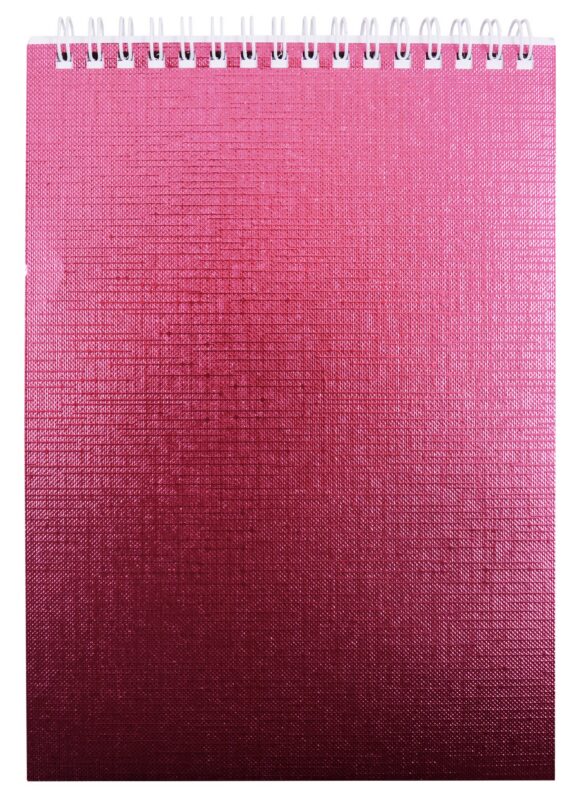 Блокнот "METALLIC", А5, 80 листов, клетка, розовый