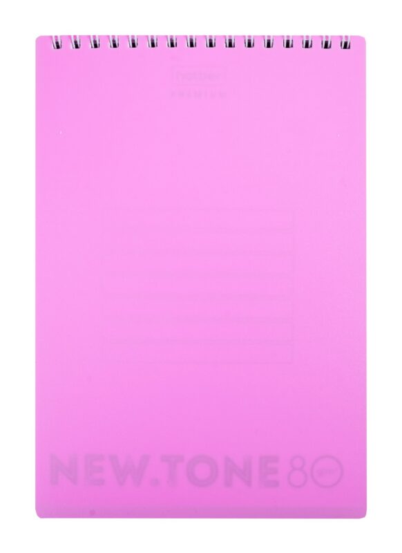 Блокнот А5 80л кл. "NEWtone PASTEL ПИОН" офсет 80г/м2, пласт.обл., гребень