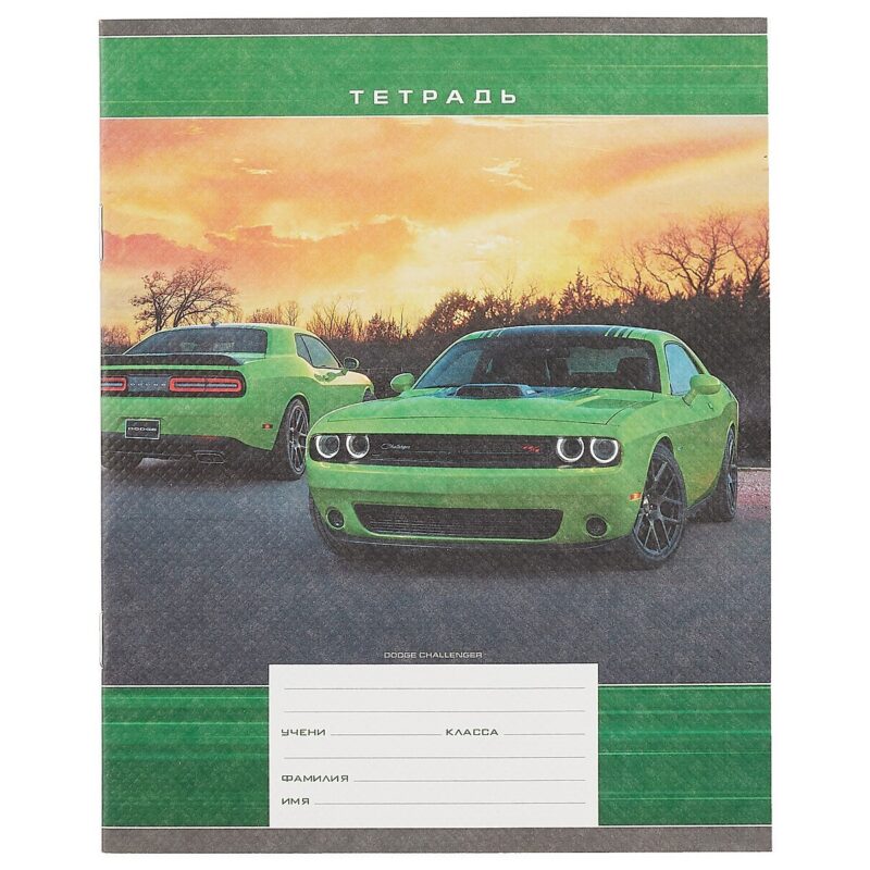 Тетрадь в клетку Hatber, "Машины", 12 листов, в ассортименте