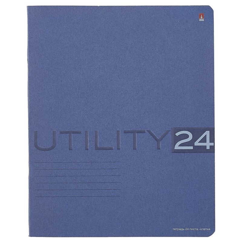 Тетрадь в клетку Альт, Utility, 24 листа, в ассортименте