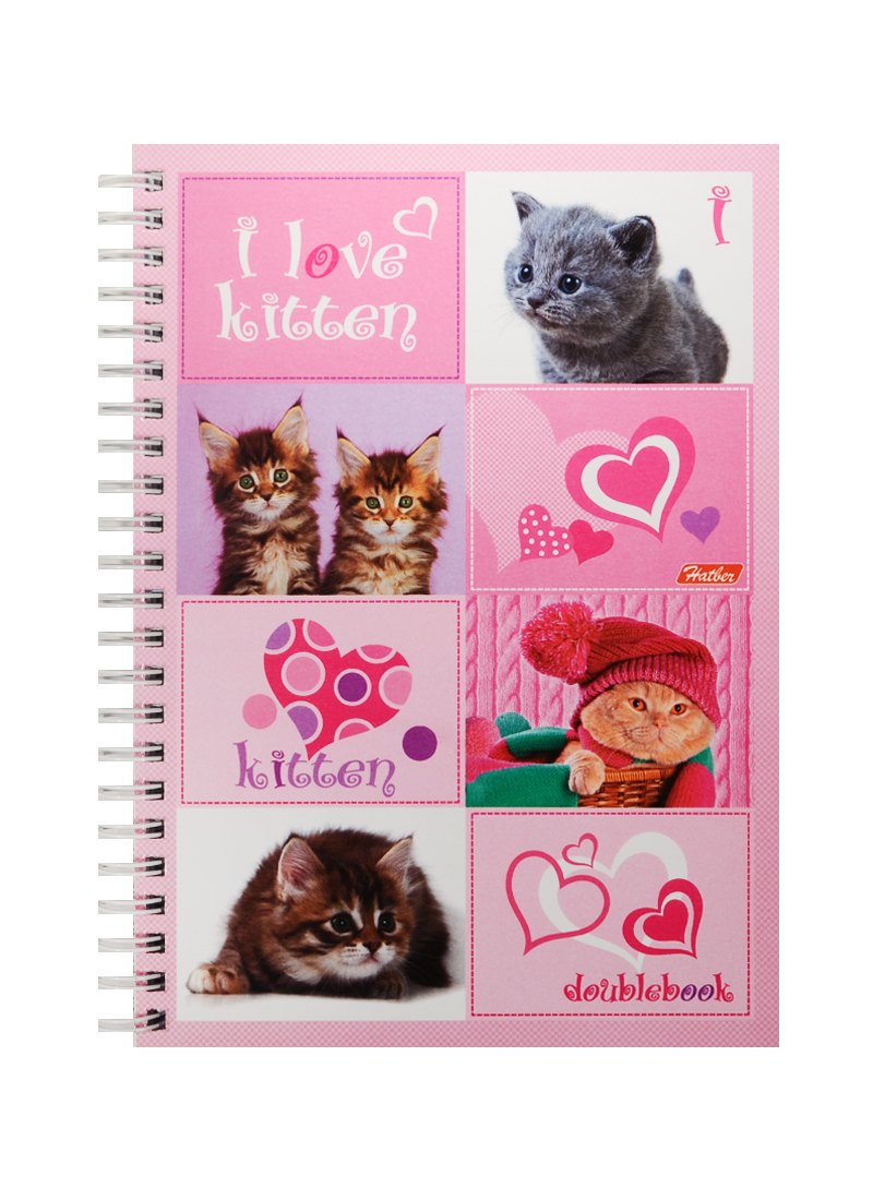 Тетрадь в клетку Hatber, "Котята-Щенки", 80 листов, в ассортименте