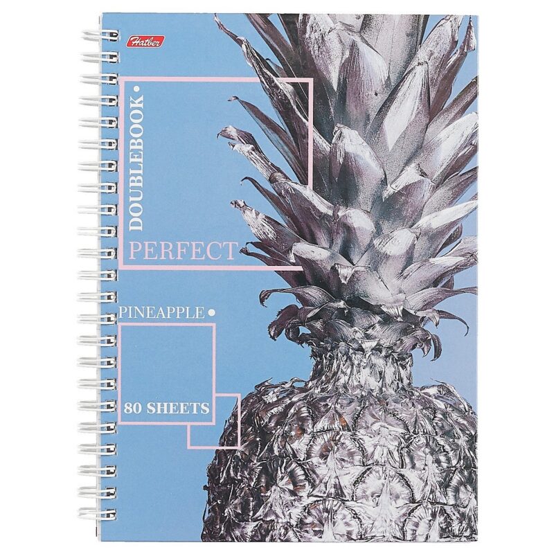 Тетрадь в клетку Hatber, Pineapple, 80 листов, двухсторонняя, в ассортименте