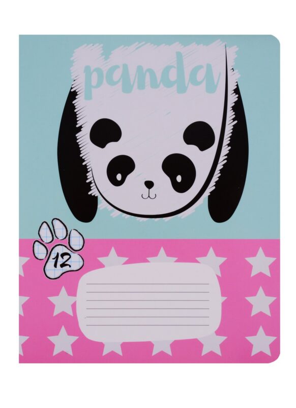 Тетрадь в клетку Academy Style, "Потягушки (зверята)", 12 листов, в ассортименте