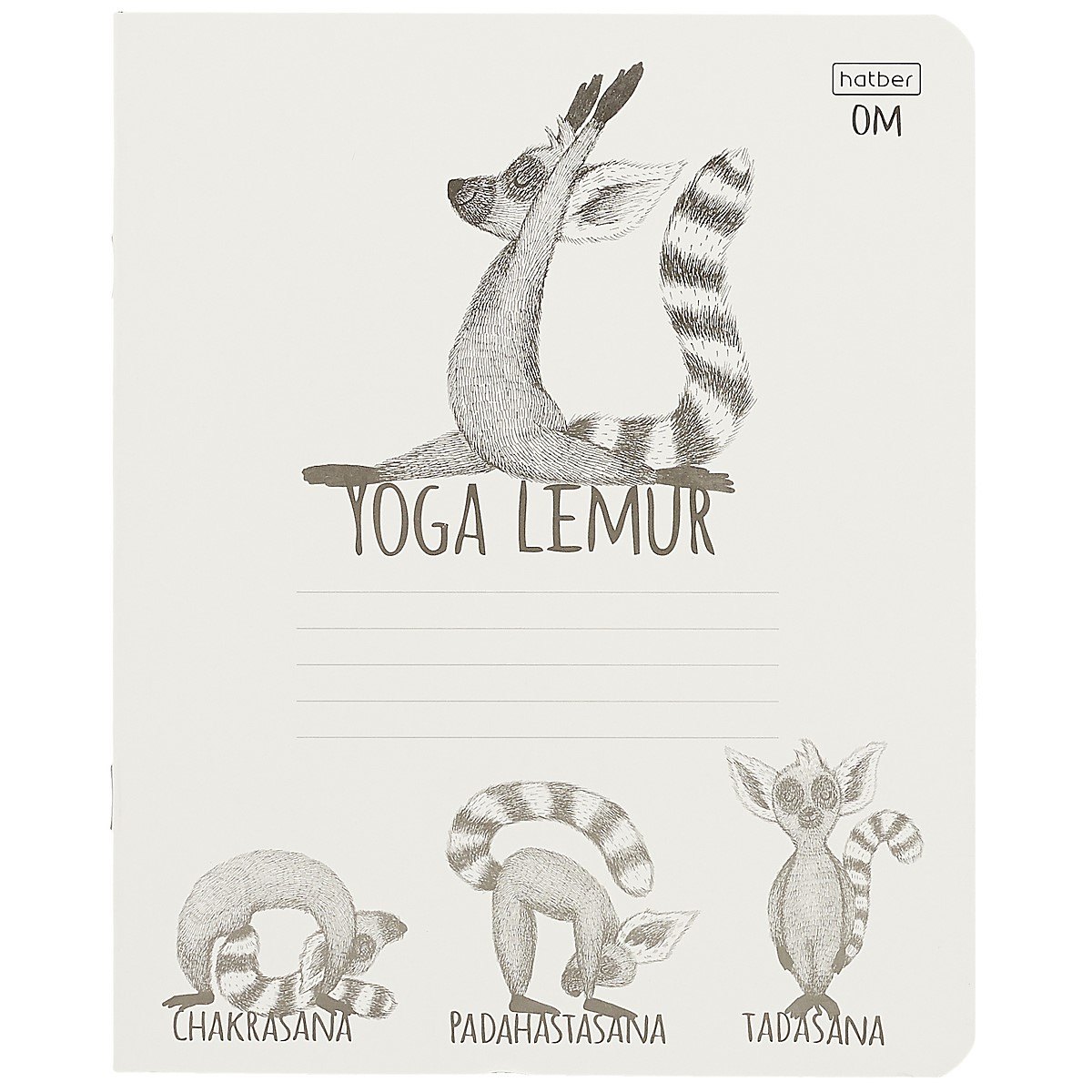 Тетрадь в клетку Hatber, Animals Yoga, 24 листа, в ассортименте