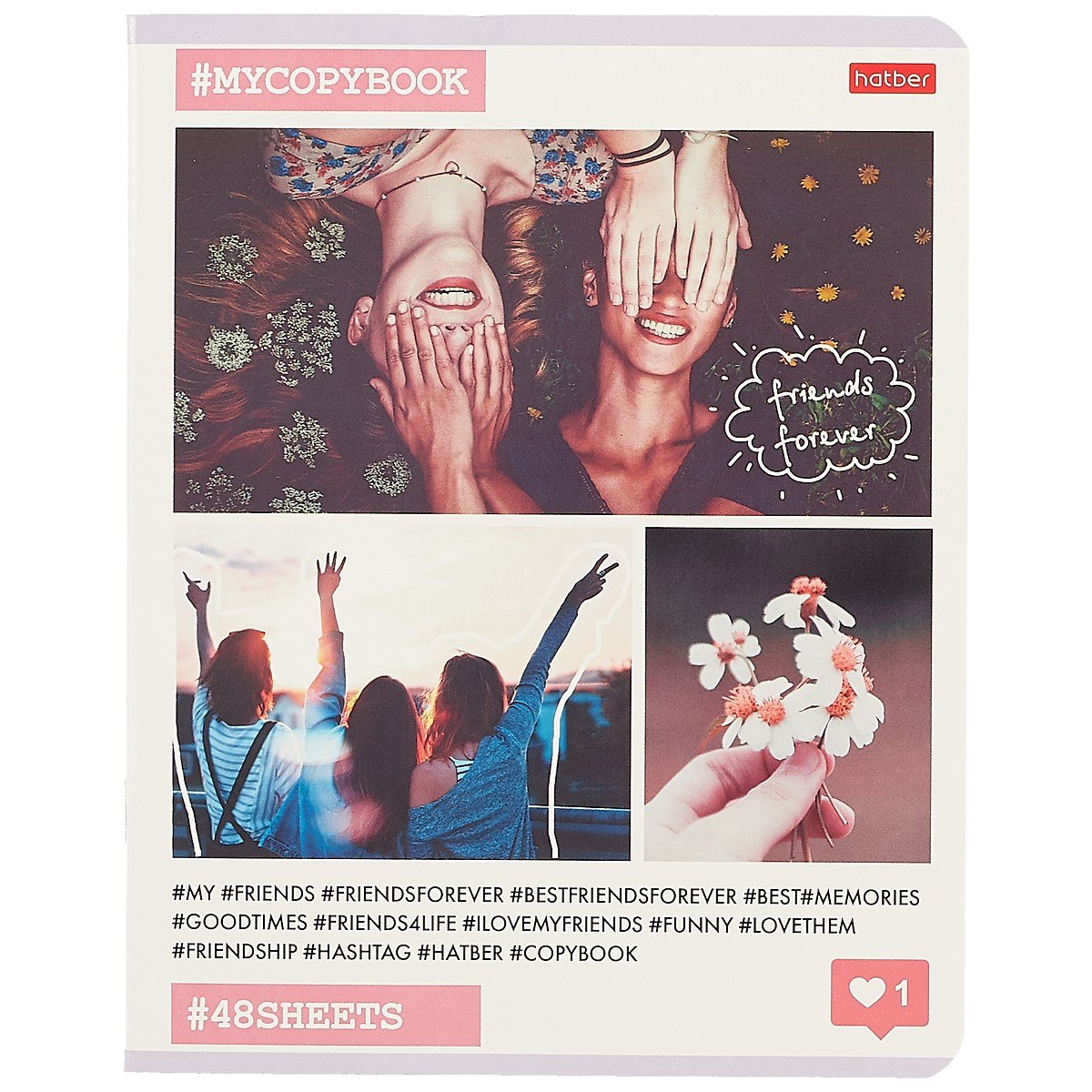 Тетрадь в клетку Hatber, Happy days, 48 листов, в ассортименте