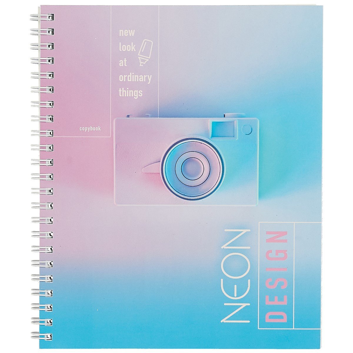 Тетрадь в клетку Unnika, "Неоновое сияние", 96 листов, в ассортименте