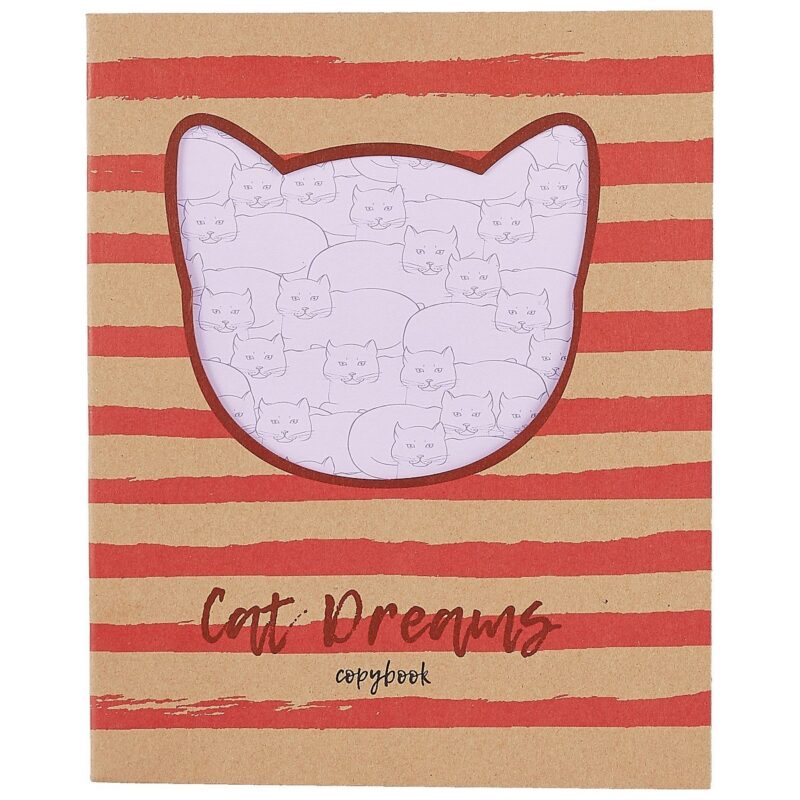 Тетрадь в клетку Unnika, "Котики", 48 листов, в ассортименте