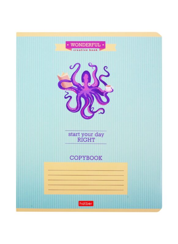 Тетрадь в клетку Hatber, "Всё замечательно!", 12 листов, в ассортименте