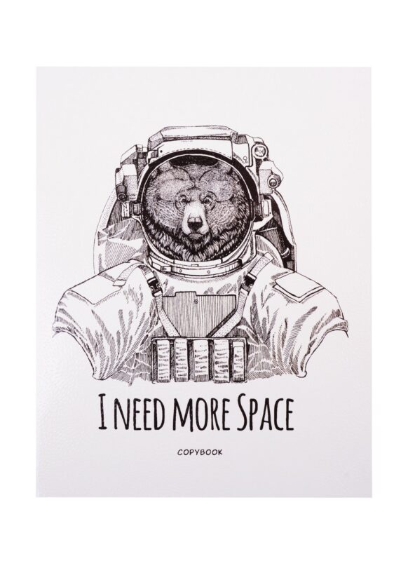 Тетрадь в клетку Listoff, "Астронавты", 48 листов, в ассортименте