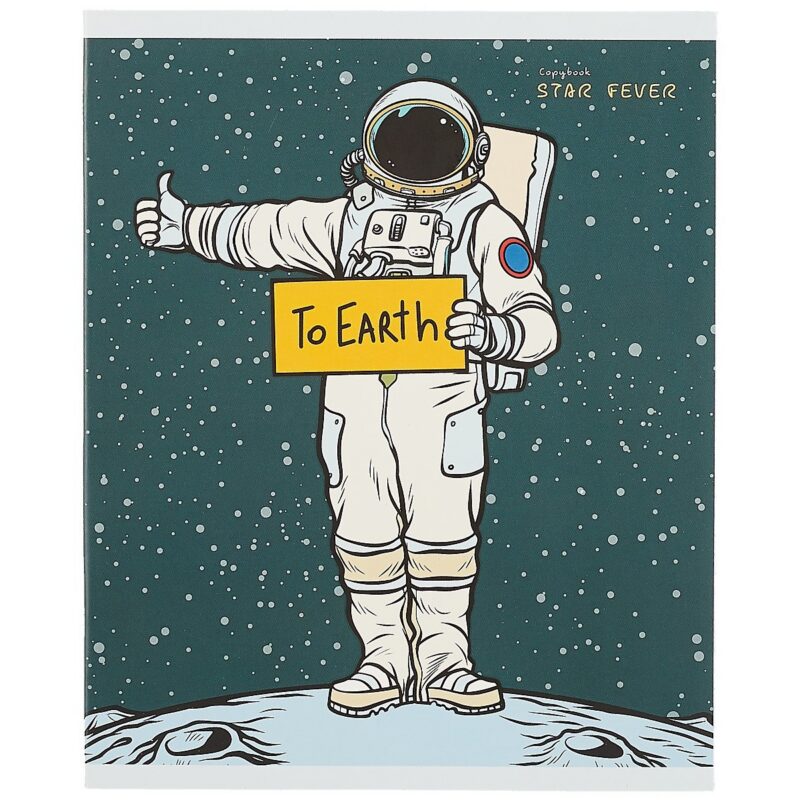 Тетрадь в клетку Listoff, "Астронавт в отпуске", 48 листов, в ассортименте