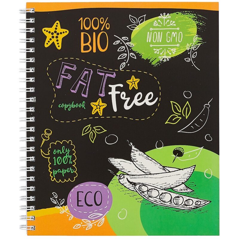 Тетрадь в клетку Listoff, Superfood, 96 листов, в ассортименте