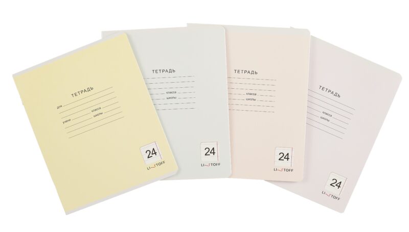 Тетрадь в линейку Listoff, "Классическая серия", 24 листа, в ассортименте