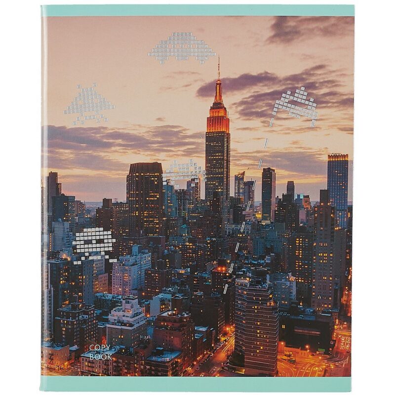 Тетрадь в клетку Listoff, "Небоскребы", 96 листов, в ассортименте