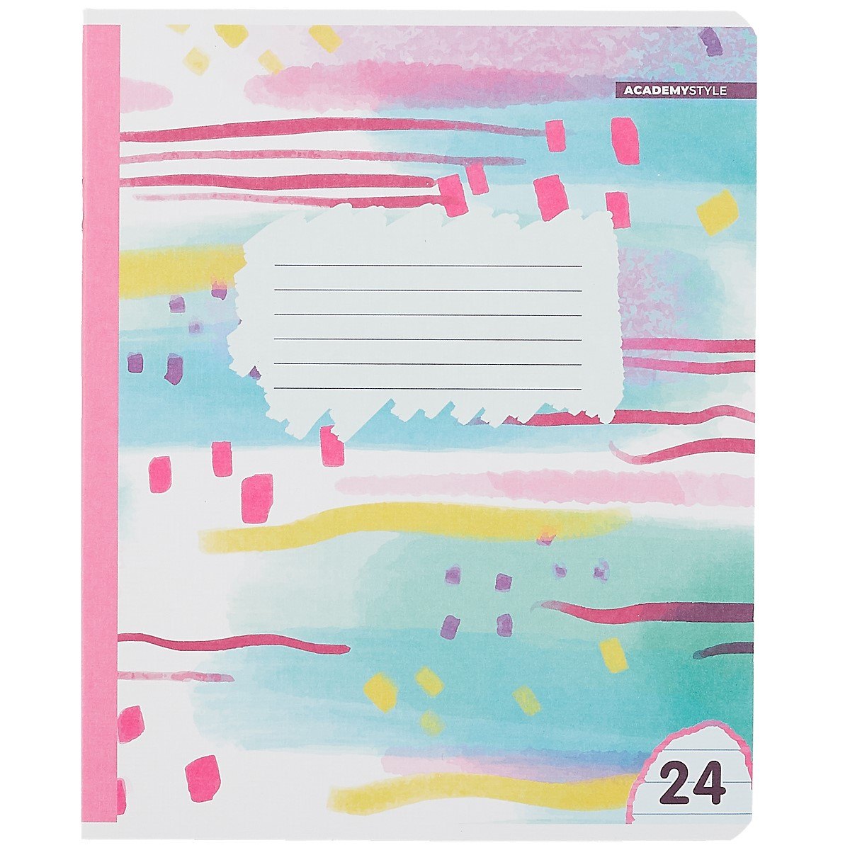 Тетрадь в линейку Academy Style, "Мемфис-акварель", 24 листа, в ассортименте