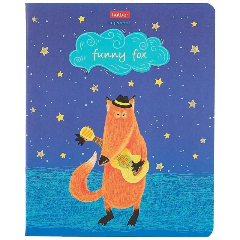 Тетрадь в клетку Hatber, Funny fox, 48 листов, в ассортименте