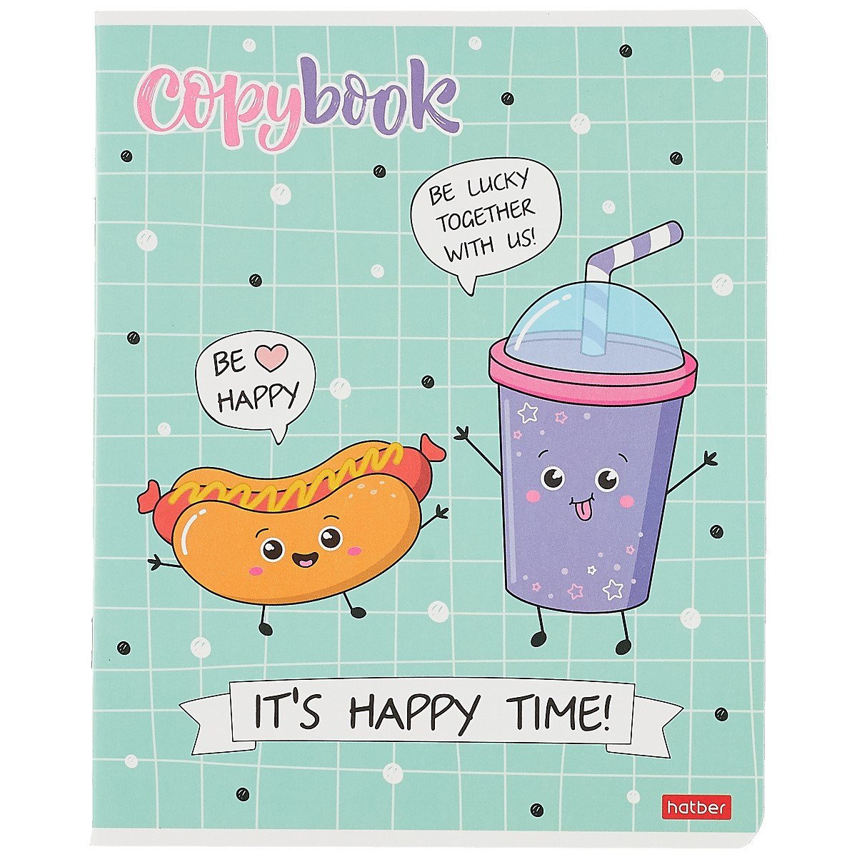 Тетрадь в клетку Hatber, "Пришла еда", 48 листов, в ассортименте