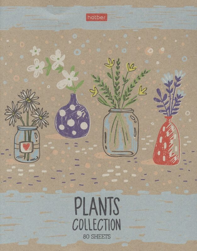 Тетрадь в клетку Hatber, "Ботаника", 80 листов, в ассортименте