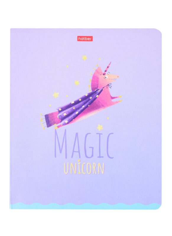 Тетрадь в клетку Hatber, "Волшебный единорог", 24 листа, в ассортименте