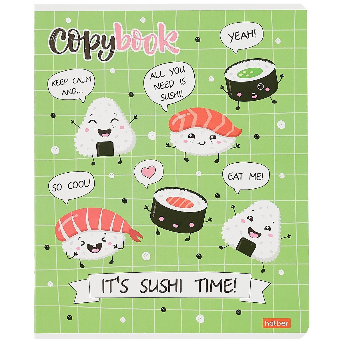 Тетрадь в клетку Hatber, "Пришла еда", 24 листа, в ассортименте