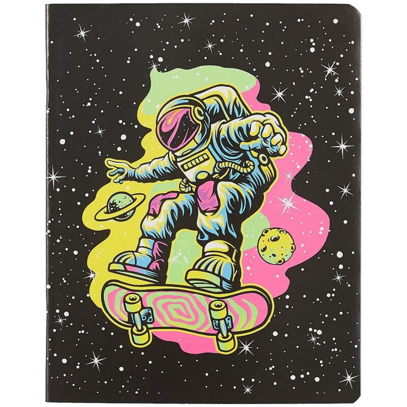 Тетрадь в клетку Academy Style, "Космос неон", 48 листов, в ассортименте