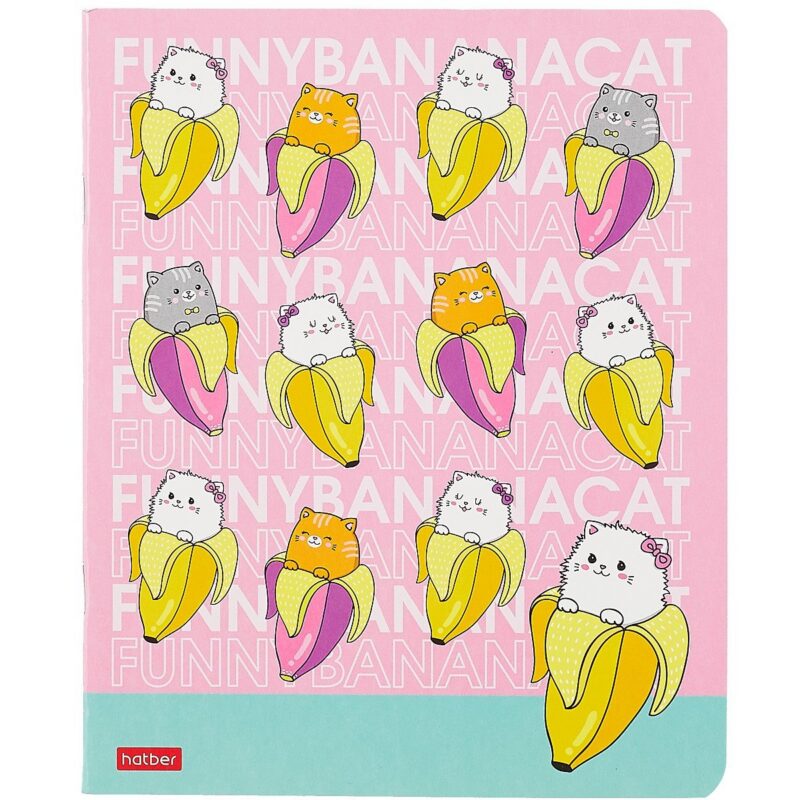 Тетрадь в клетку Hatber, "Котоеда", 48 листов, в ассортименте