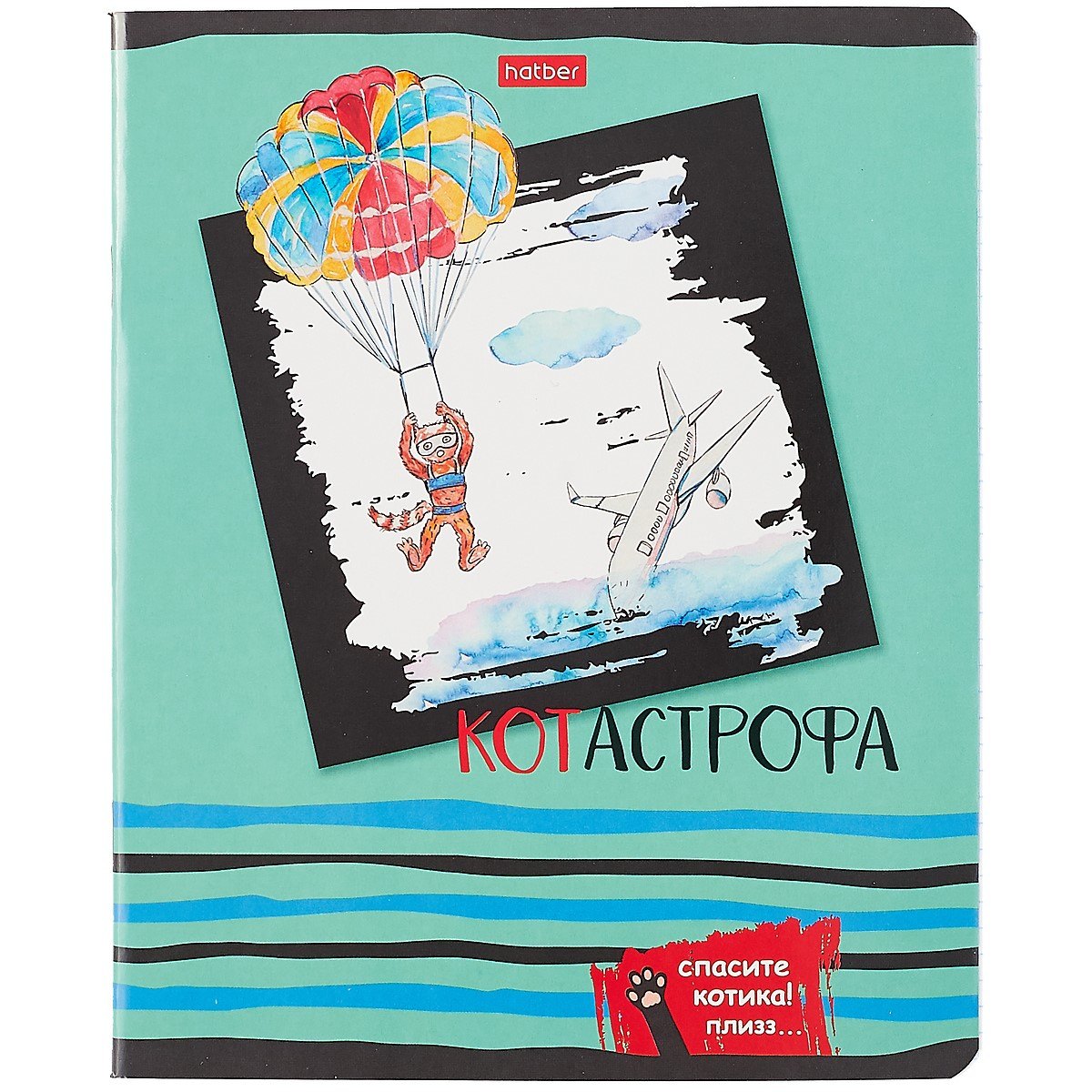 Тетрадь в клетку Hatber, "Спасите котика", 48 листов, в ассортименте