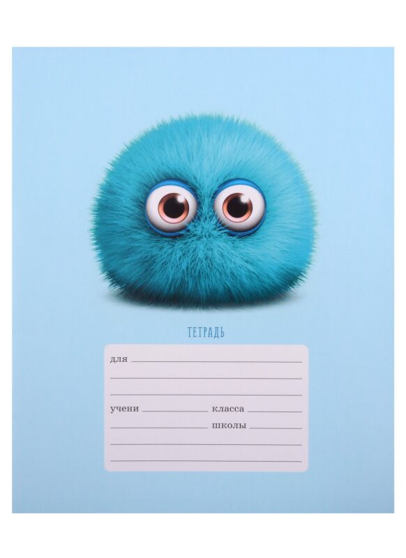 Тетрадь в клетку Listoff, "Монстрики", 24 листа, в ассортименте