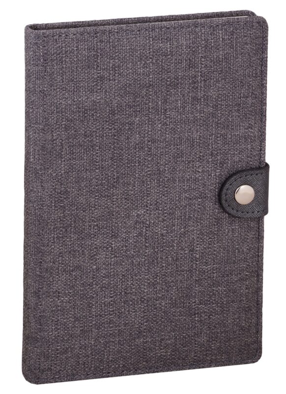 Алфавитная книга на кнопке А5, 104 листа, графит, ткань