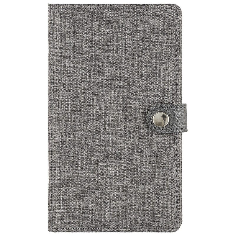 Алфавитная книга на кнопке, графит, 60 листов, А6+